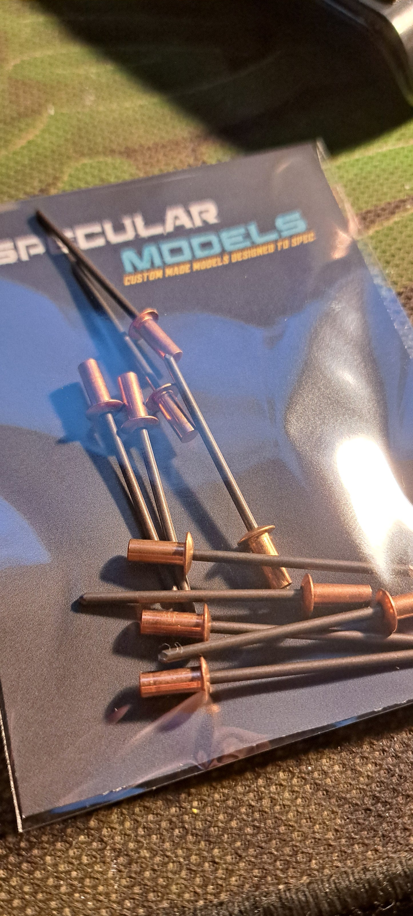 Mamod TE1, TE1A, SR1A, 3.2mm x 8mm Copper Sealed Rivets 10Pack