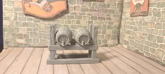 Tavern Barrel Tap Stand (28mm Wargames, Fantasy)