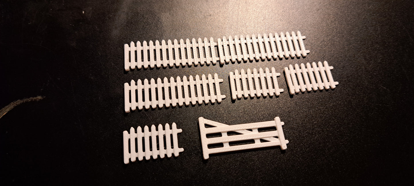 1/76th Scale White Picket Fence