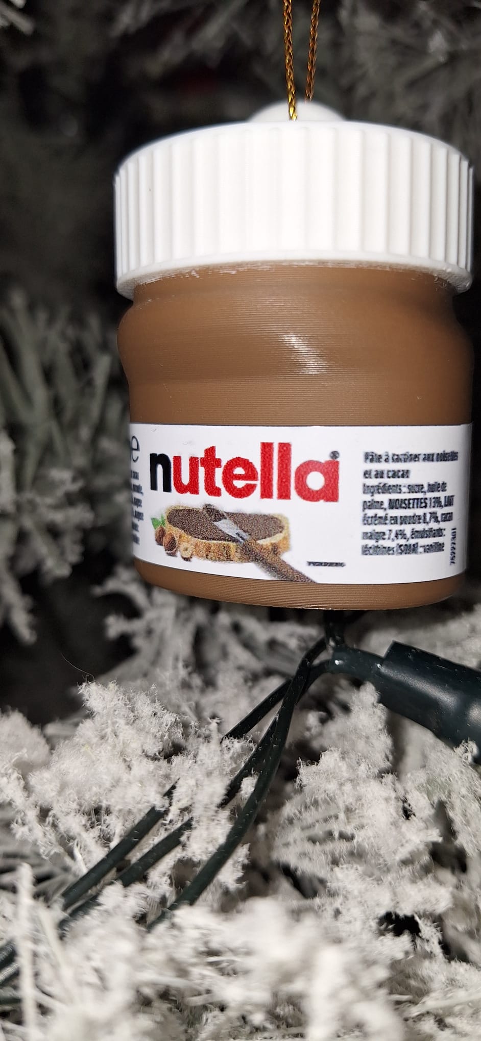 Nutella Jar Christmas Tree Ornament