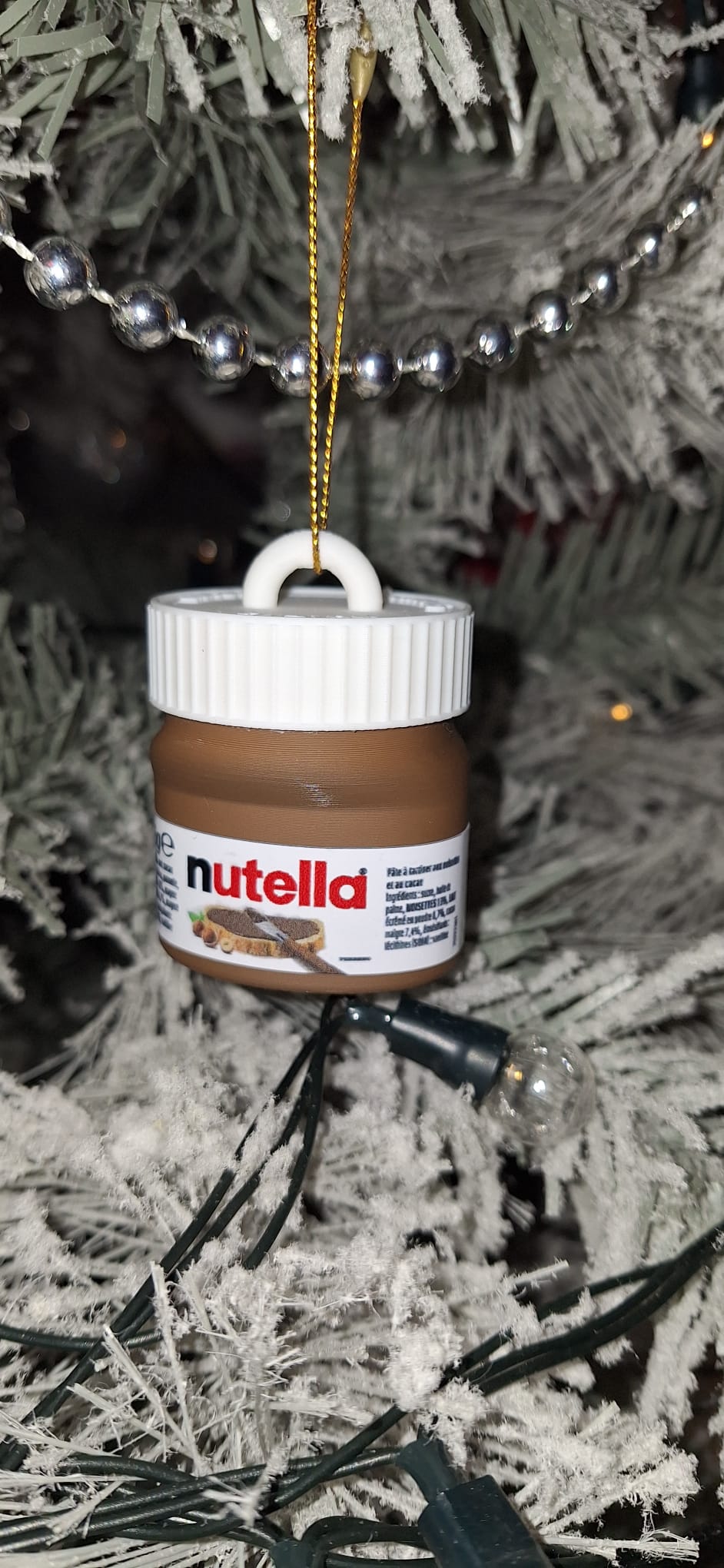 Nutella Jar Christmas Tree Ornament